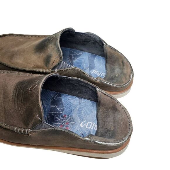 Olukai Mens Leather slip On shoes Size 9.5 - Picture 2 of 13